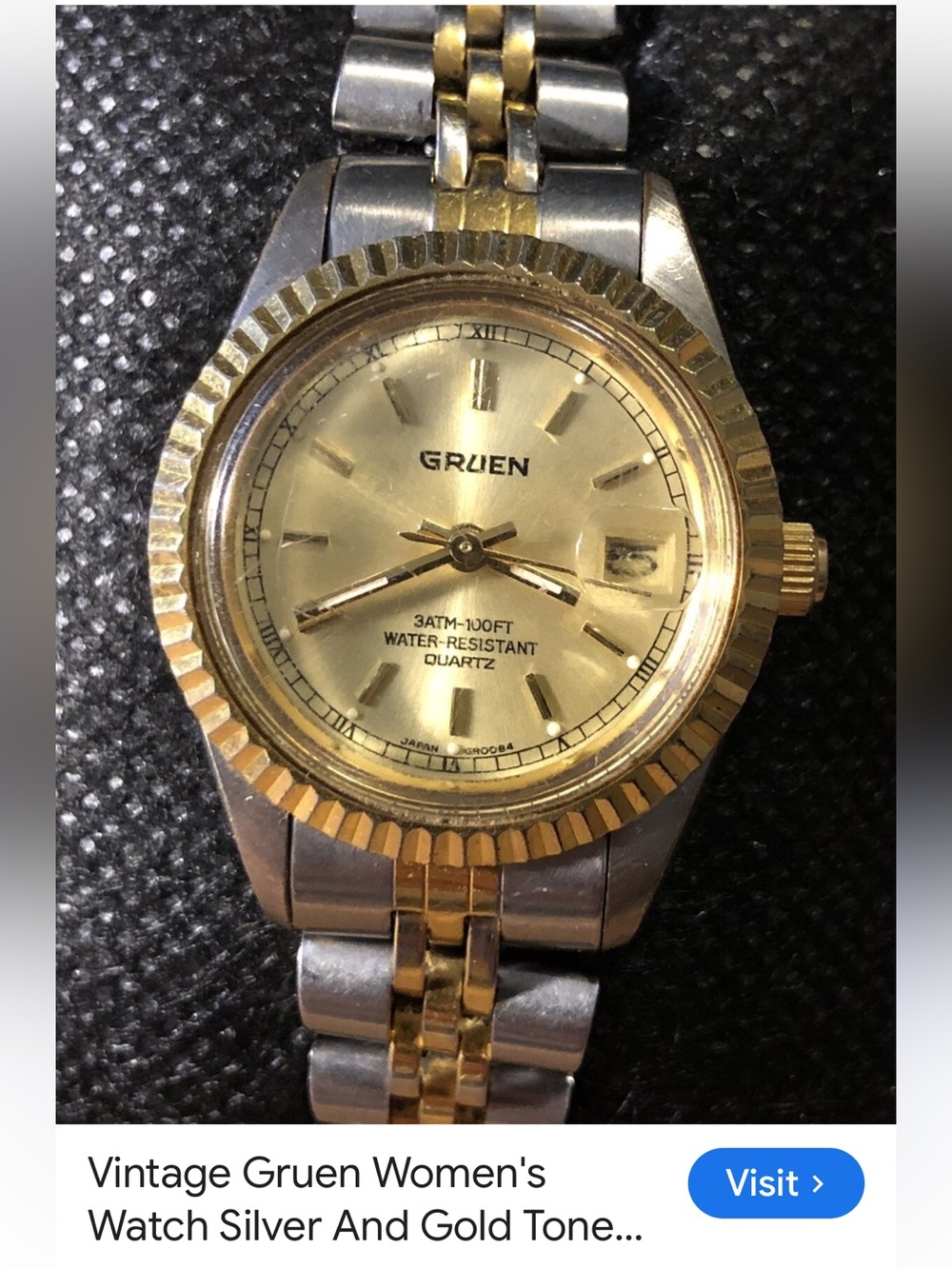 #2242^^ Gold-Tone /Silver Women's Bracelet Vintage 80’s & 90’s Watch - Picture 3 of 17